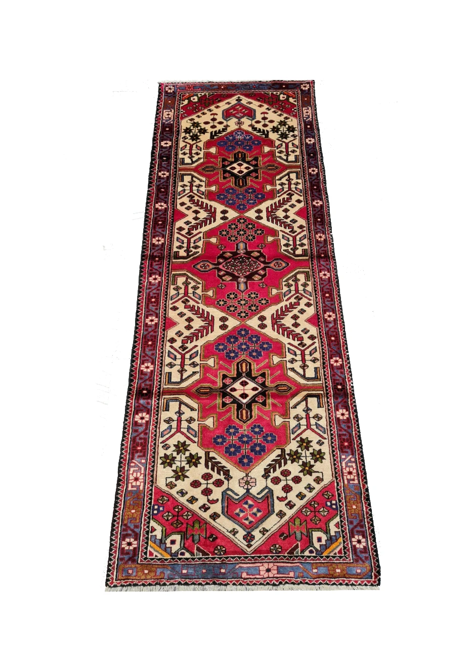 Handmade Red Persian Shahsavan Runner Rug 42777